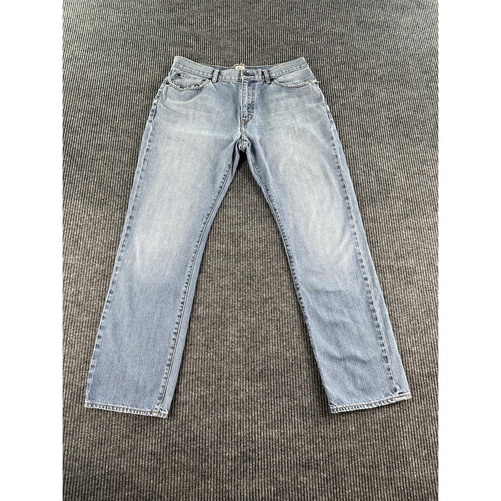 J Crew Vintage Slim Jeans Men 35x32 Light Wash Straight Leg Denim Y2K Classic Fi